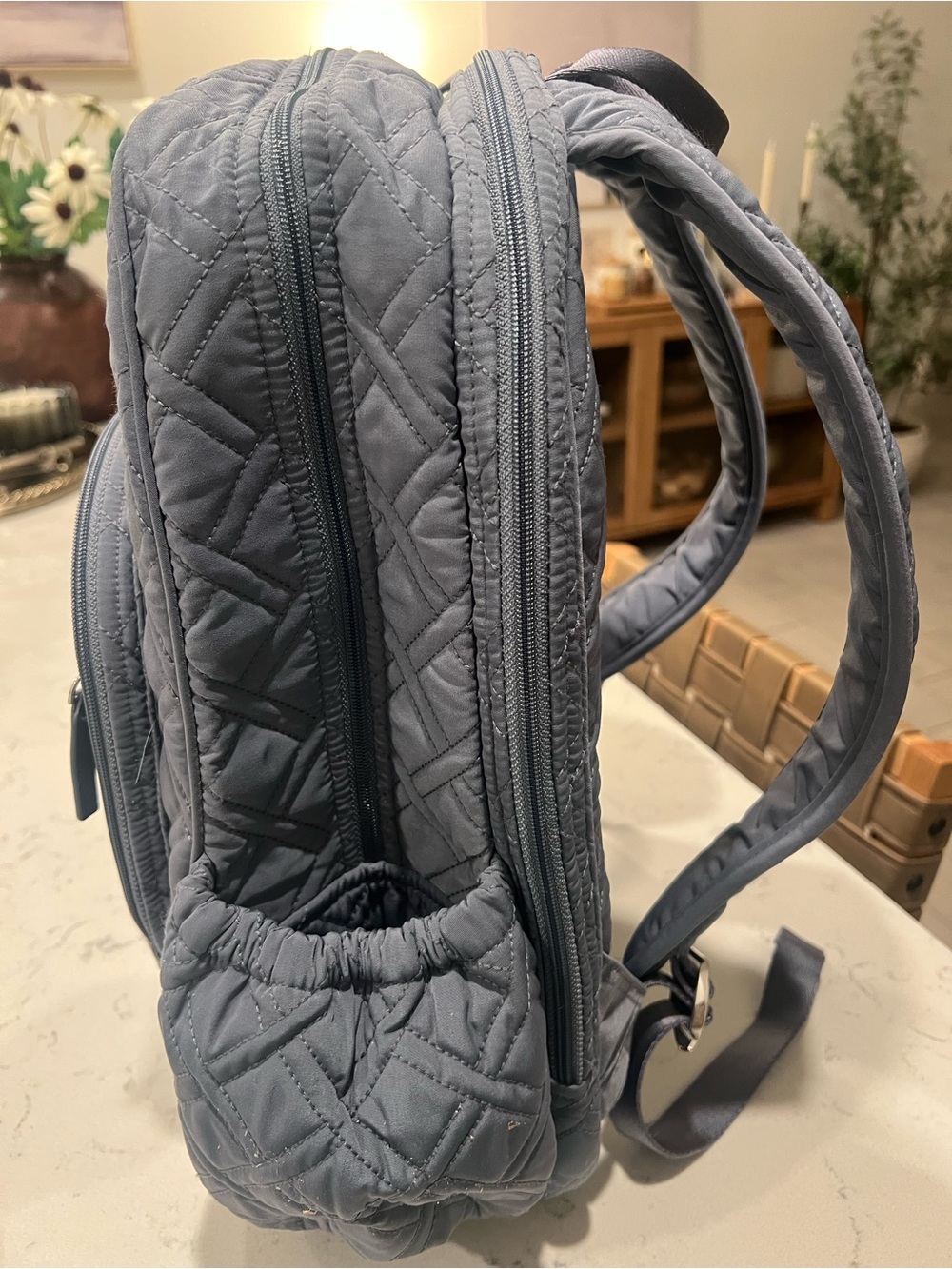 Vera Bradley Quilted Backpack - Slate blue/gray - Picture 3 of 10